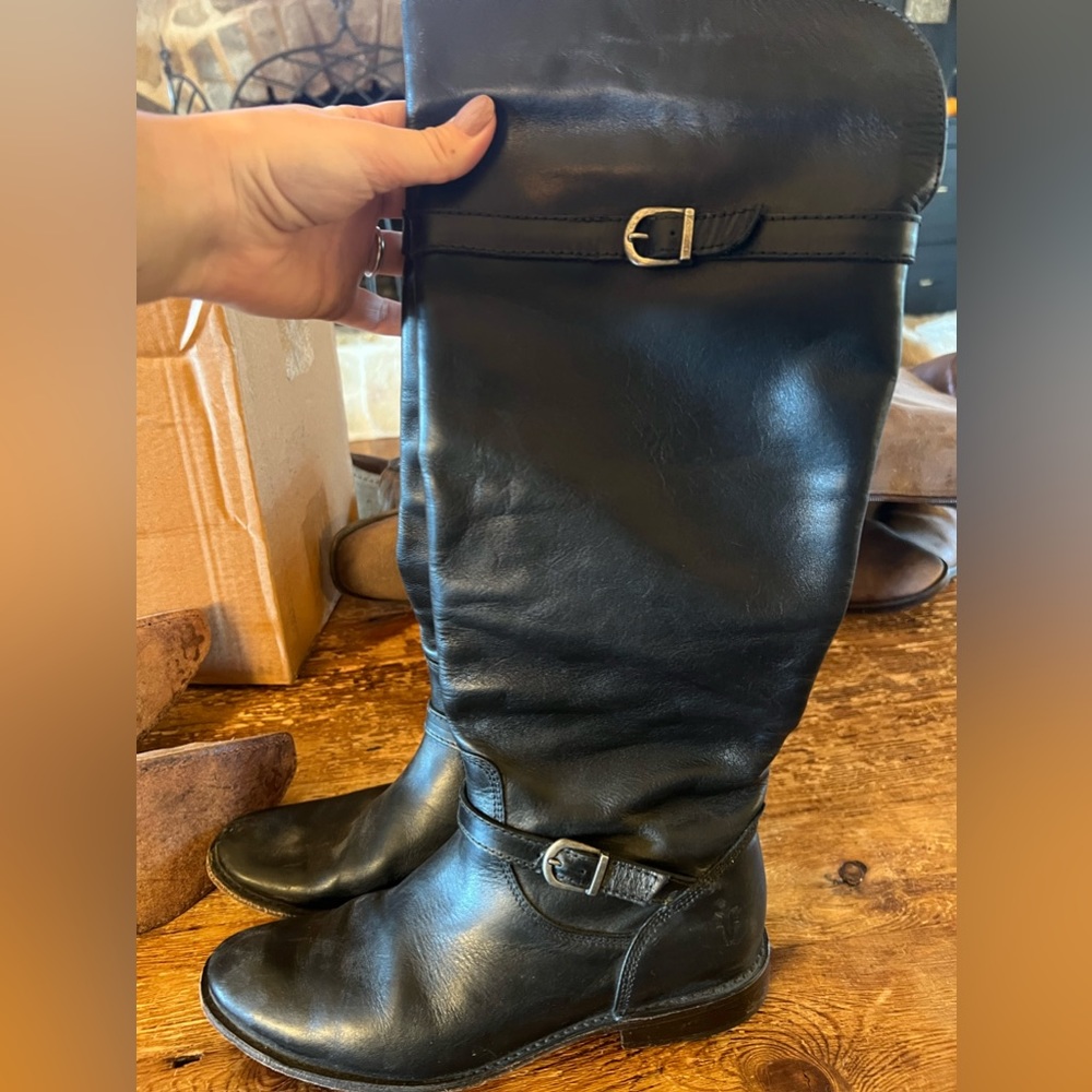 Frye black riding boots